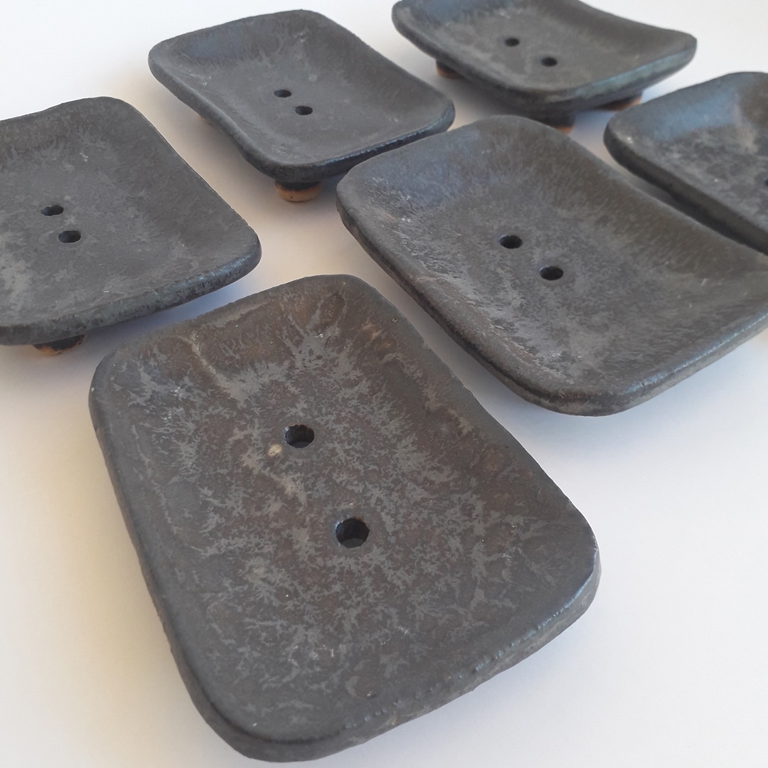 Pack Jabonera gres pizarra + jabón - Imagen 3